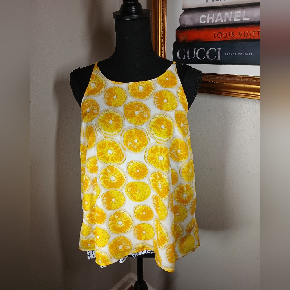 Porridge Sleeveless Yellow Blouse Size M